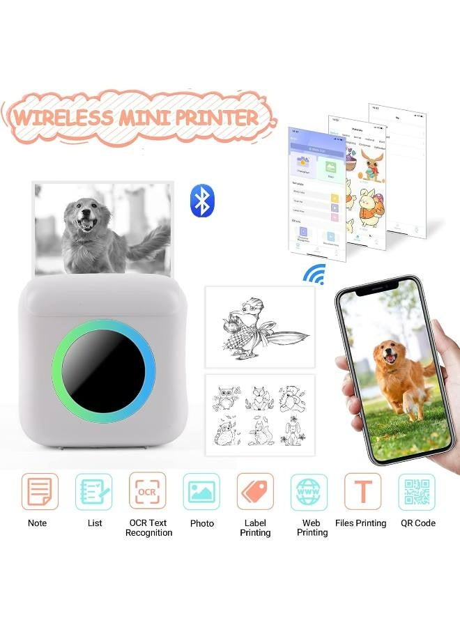 Mini Portable Bluetooth Thermal Printer, Wireless Sticker and Photo Printer for Learning and Office Use - Image 3